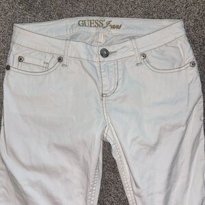 Guess white jeans with stretch